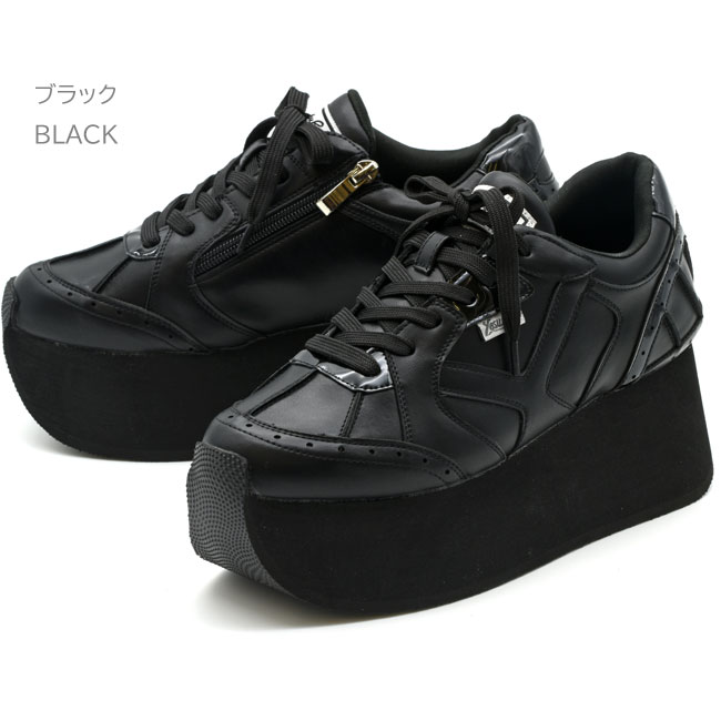 YOSUKE（ヨースケ） スニーカー レディース 厚底 ブラック 黒 厚底