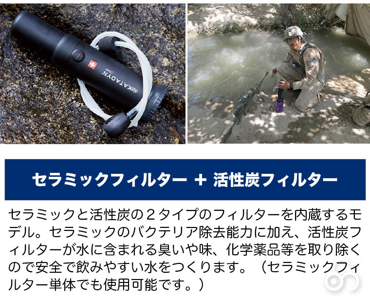 カタダイン コンビ プラス(セラミックフィルター+活性炭フィルター) 12256