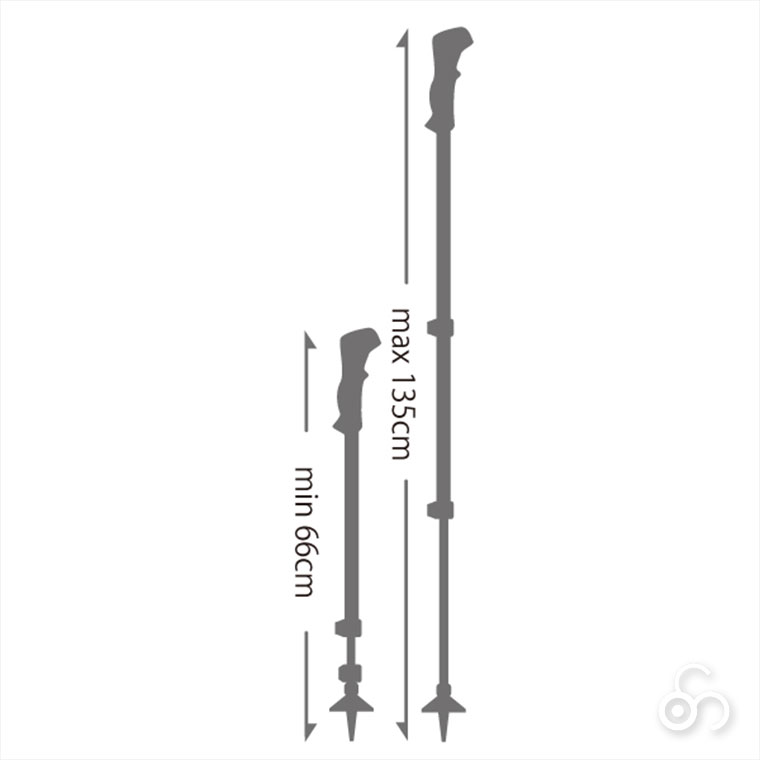 LEKI(レキ) ジャーニーライト 66-135cm ハイキング トレッキング ポール 杖 ステッキ ストック 1300450