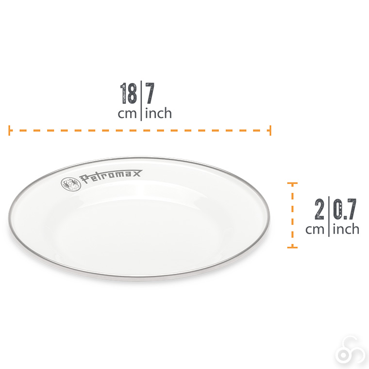 ペトロマックス　エナメルプレート 2枚入　WHITEとBLACKセット Petromax ペトロマックス エナメルプレート (2枚入り) 18cm px