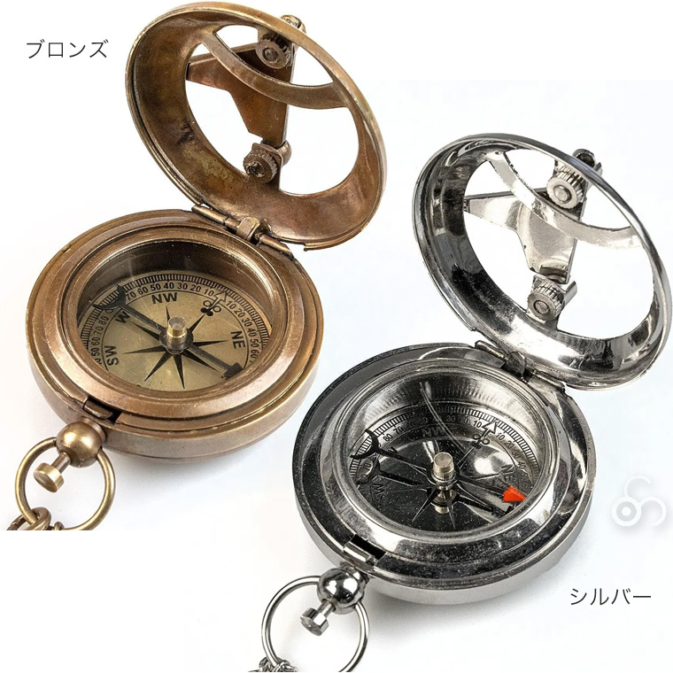 ブッシュクラフト 懐中コンパス日時計 4571574752139 コンパス 方位磁針 アウトドア 登山 キャンプ 