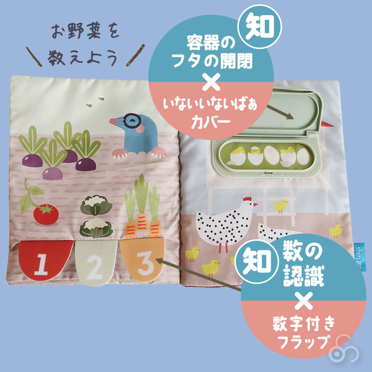 エド・インター ジェニ タフトイ うさぎのアクティビティブック 4941746826836 布絵本 赤ちゃん 知育玩具 おもちゃ 0歳 1歳 1歳半
