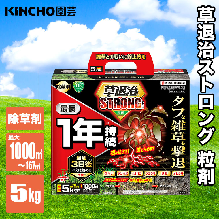 KINCHO園芸 (レビュー特典あり) 除草剤 草退治ストロング 粒剤 5kg
