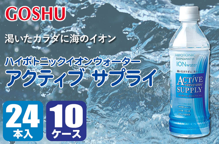 五洲薬品 アクティブサプライ 500ml×24本×10ケース 4987332405801-set ORS 熱中症対策 炎天下 スポーツ アウトドア 作業