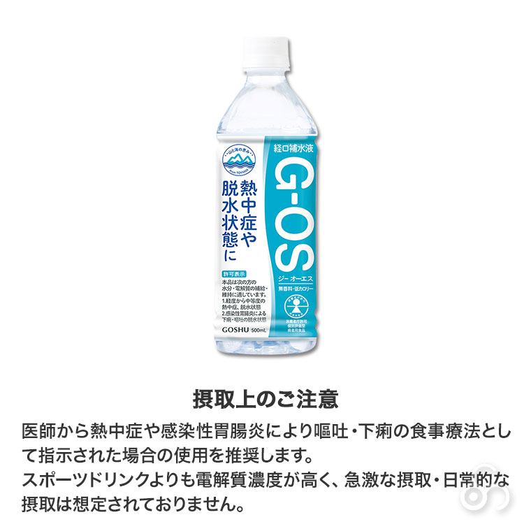 五洲薬品 経口補水液 G-OS 500ml×24本 4987332406532