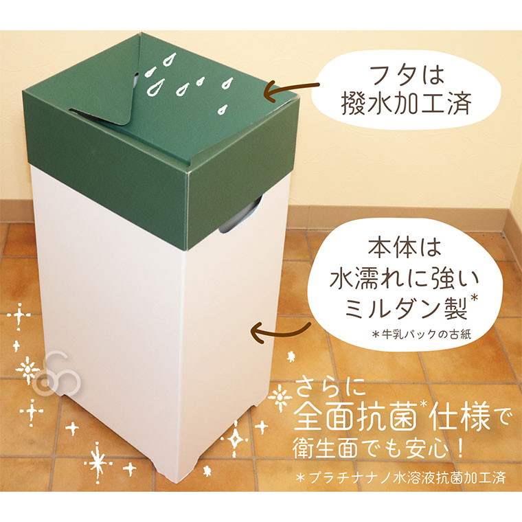 マツダ紙工業 アウトインダストBOX 3個セット 9001000780 軽量 紙製 ダストボックス_画像3