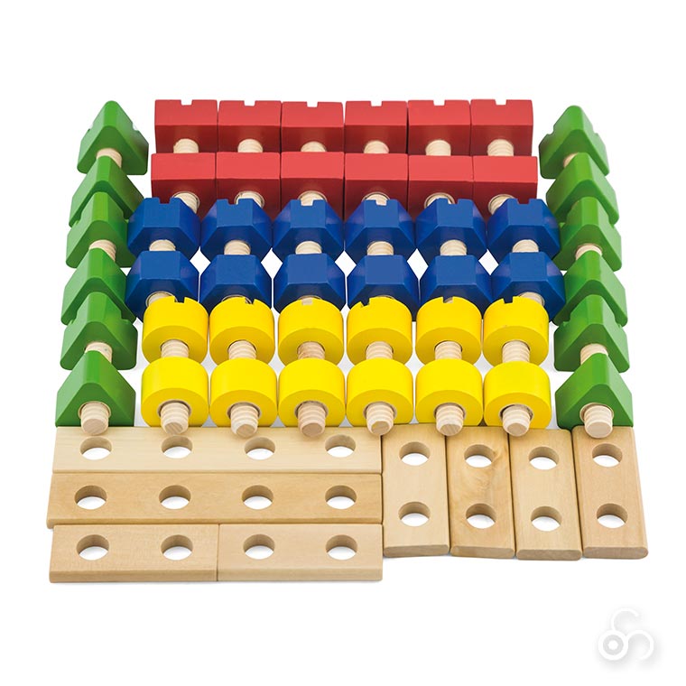 アンドリュートイズ ボルトアンドナット 56ピース AN050 知育玩具 おもちゃ 知育おもちゃ 木製 木のおもちゃ 木製玩具 2歳 3歳 |  | 04