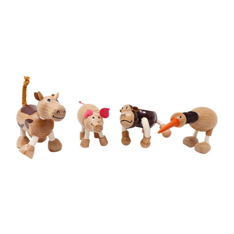 木製動物フィギュアセット 8点 anamalz アナマルズ 4点セット サファリ/ウォーターサイド/フレンズ