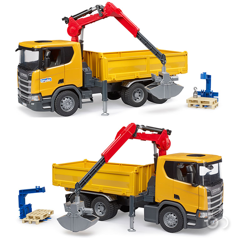 おまけ付) ブルーダー bruder SCANIA クレーン作業トラック BR03551