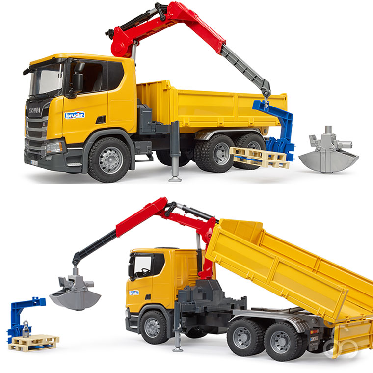 おまけ付) ブルーダー bruder SCANIA クレーン作業トラック BR03551