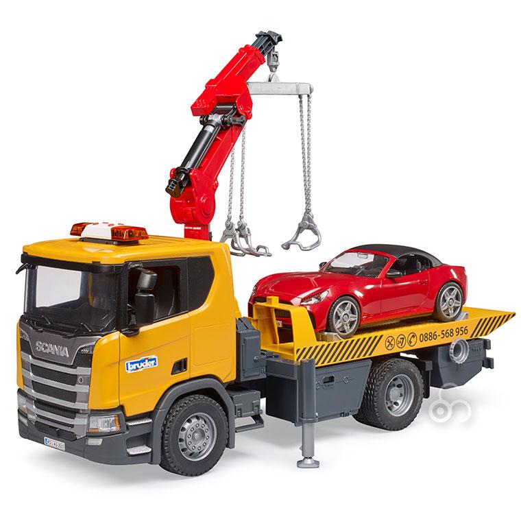 bruder ブルーダー SCANIA レッカークレーン&BRUDERロードスター(RED) BR03552 おもちゃ 知育玩具 レッカークレーン&BRUDERロードスター RED また bruder ブルーダー SCANIA レッカークレーン&BRUDERロードスター(RED) BR03552 おもちゃ 知育玩具 レッカークレーン&BRUDERロードスター RED また