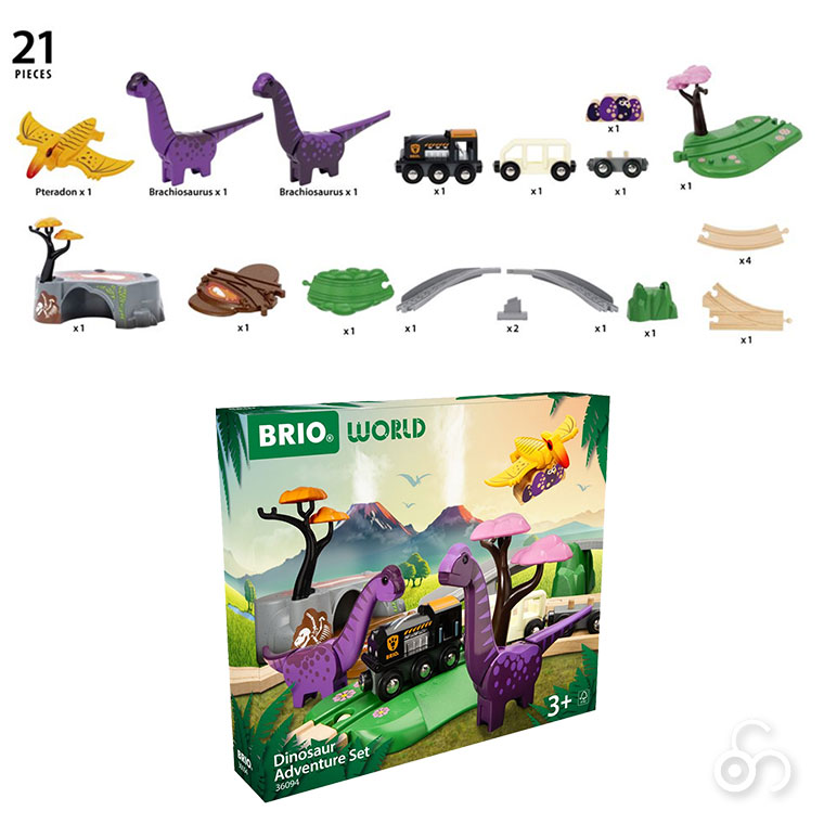 BRIO（ブリオ） (レビュー特典あり) 恐竜アドベンチャーセット 36094