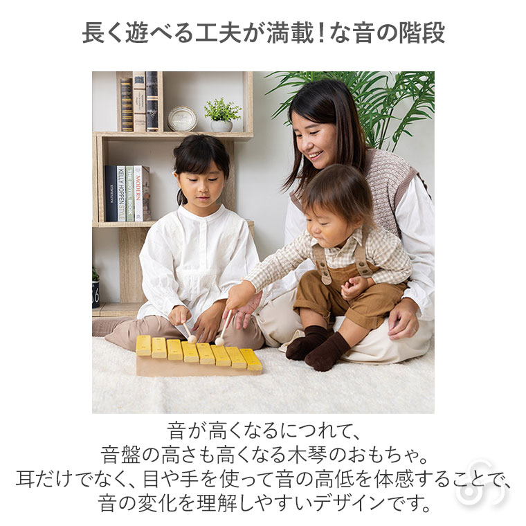 BROTO PROJECT ステップ・シロフォン 調律済み 日本製 木琴 楽器 音楽 おもちゃ BT0040 プレゼントの画像