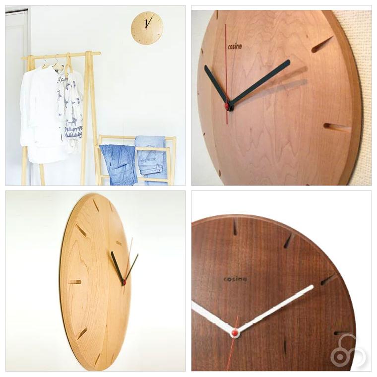 cosine（コサイン） (プレゼント付) 掛け時計 no.270時計 ウォルナット