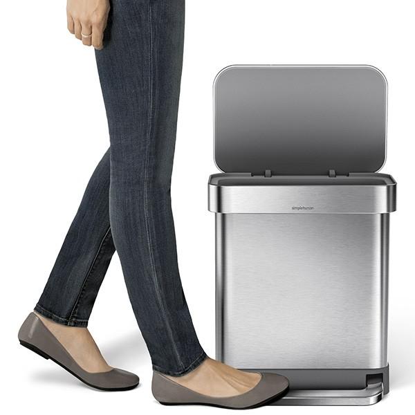 simplehuman（シンプルヒューマン） レクタンギュラーステップカン 30L