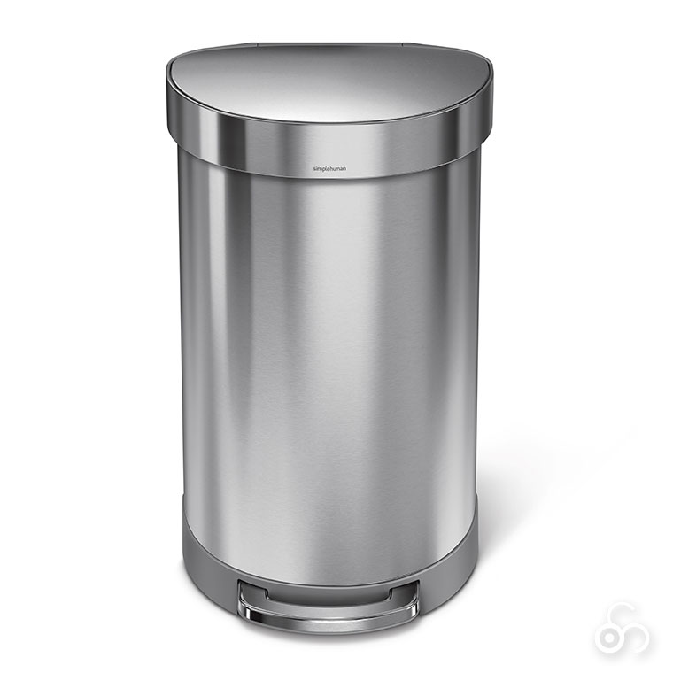 【未使用】シンプルヒューマン セミラウンド ステップカン 45L CW2030 simplehuman（シンプルヒューマン） (レビュー特典あり) (特典あり