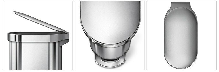 simplehuman スリムステップカン 45L シルバー CW2044