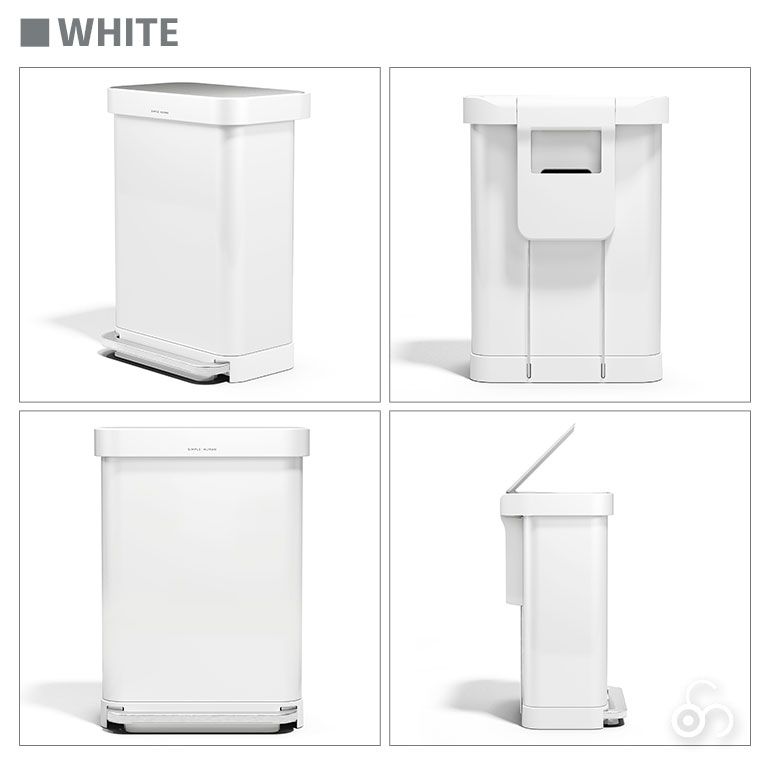 (特典あり)(正規品) シンプルヒューマン simplehuman 55L レクタンギュラー ステップカン マットブラック ホワイト CW2103 CW2026 ゴミ箱_12