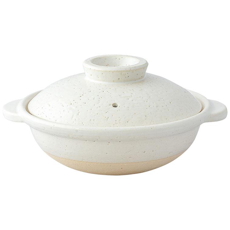 長谷園 伊賀土鍋 小 （1人用） DC-01 6号 アメ釉 白釉 | 長谷園 | 03