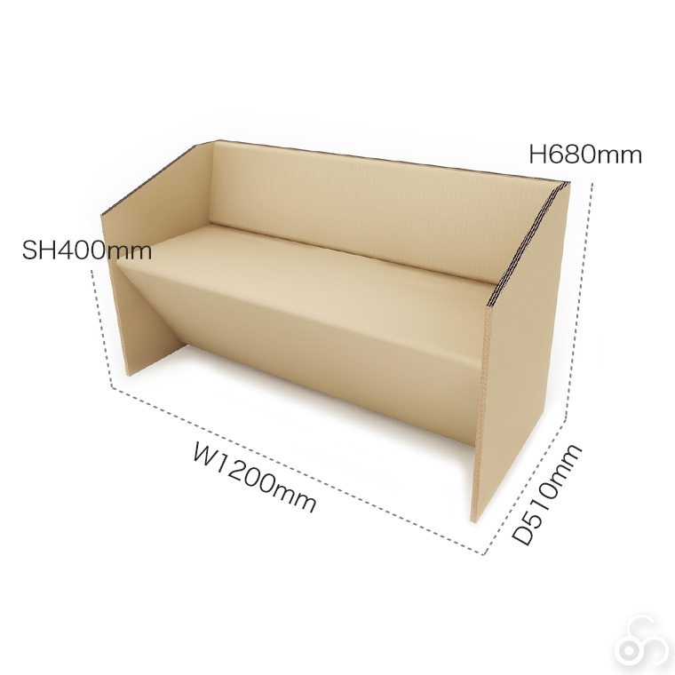 ソファー新品ダンボール入り 40000 ダンボール×スタイル ロングソファー ds-longsofa 椅子 チェア ソファ