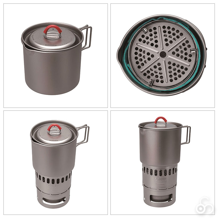 EVERNEW Ti Mug pot 500 Stove set アルコールストーブ アウトドア キャンプ ECA538