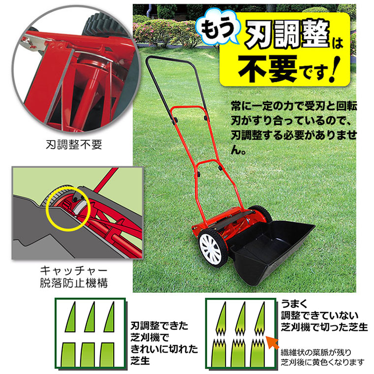 手動芝刈り機 キンボシ ハッピーイーグルモアー GFE-2500H : イベリア