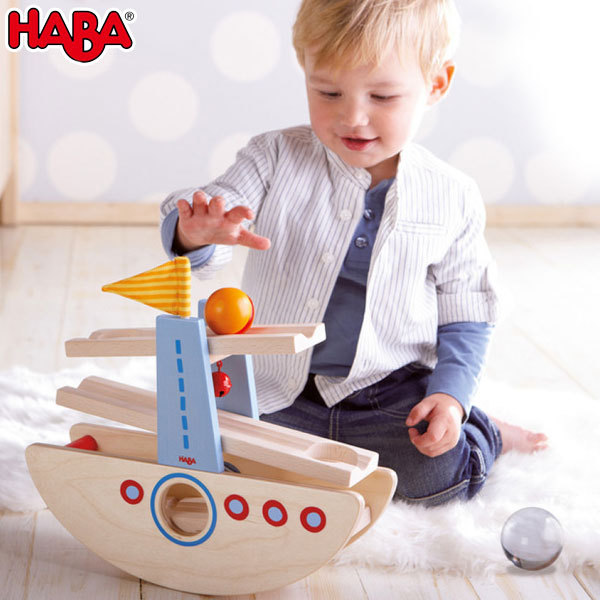 ハバ はじめてのクーゲルバーン・シップ HA6643(知育玩具、ブロック) HABA 1歳 2歳 3歳 出産祝い 積み木 知育 おもちゃ クリスマスプレゼント 男の子 女の子｜iberia