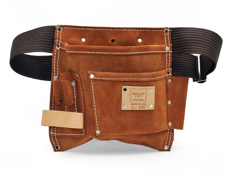 HERITAGE LEATHER 5ポケットツールバッグ No.495 ヘリテージレザー 5-Pkt Nail And Tool Pouch 腰袋 HL495 : イベリアの