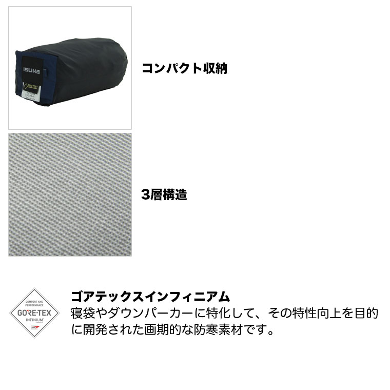 ISUKA（イスカ） 寝袋カバー ゴアテックス インフィニアム シュラフ