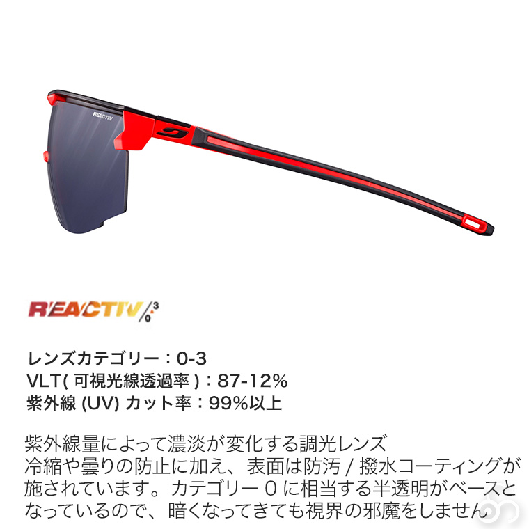 Julbo ジュルボ サングラス ULTIMATE アルティメット Reactiv 0-3 調光 ランニング サイクリング 自転車 ロード 太陽光 J5464014_4