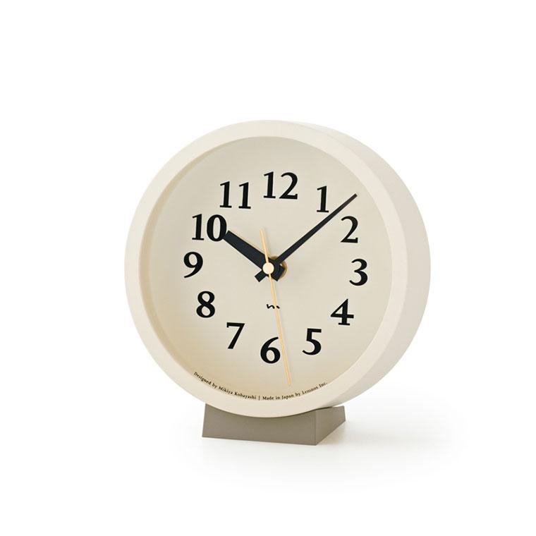 Lemnos レムノス m clock MK14-04 アイボリー グレー 置き時計｜iberia｜04