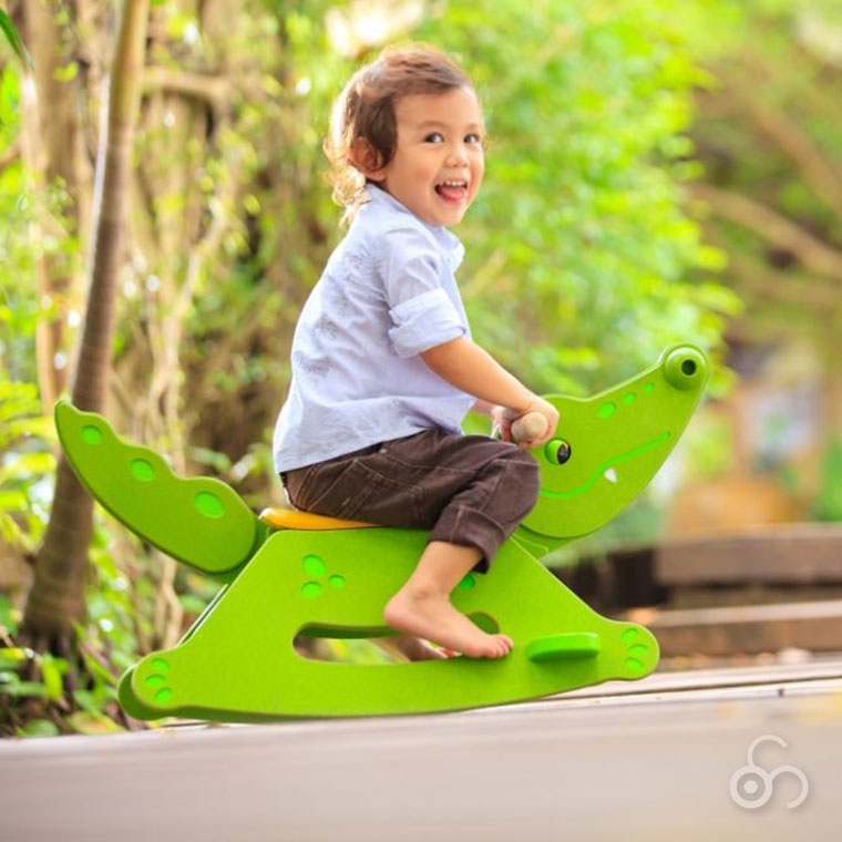 Plantoys プラントイ ロッキングアリゲーター ワニさんゆらゆら 3609 知育玩具 おもちゃ 2歳 3歳 男の子 女の子 乗用玩具 木製_3