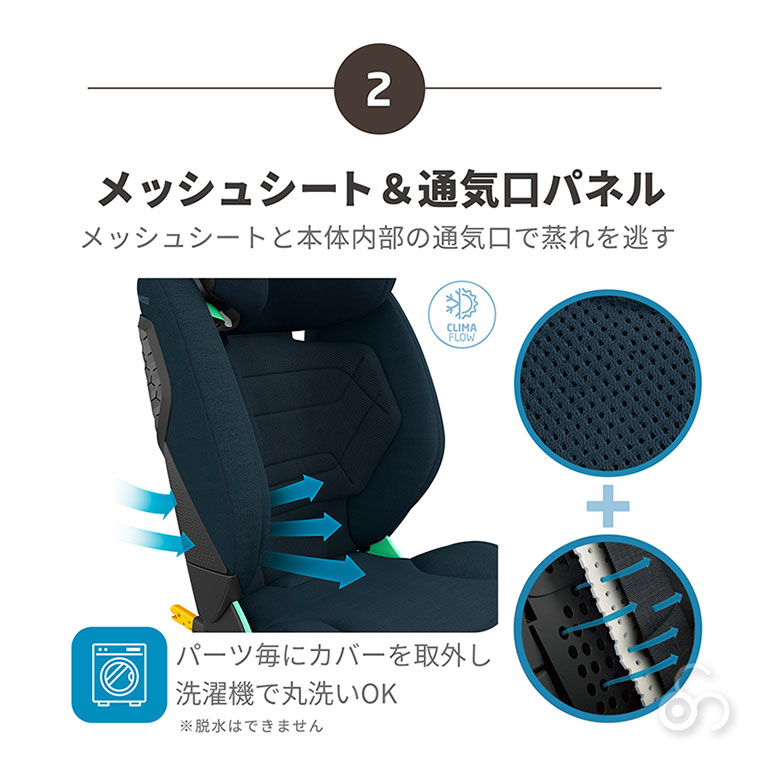 マキシコシ Maxi-Cosi ロディフィックス プロ2 アイサイズ チャイルドシート ジュニアシート SOFIX シートベルト 乳幼児 車 子ども 3歳 リクライニングの画像