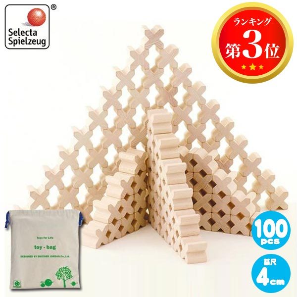 セレクタ（Selecta） X(エックス)-BLOCKS・100 SE0007 積木 知育玩具