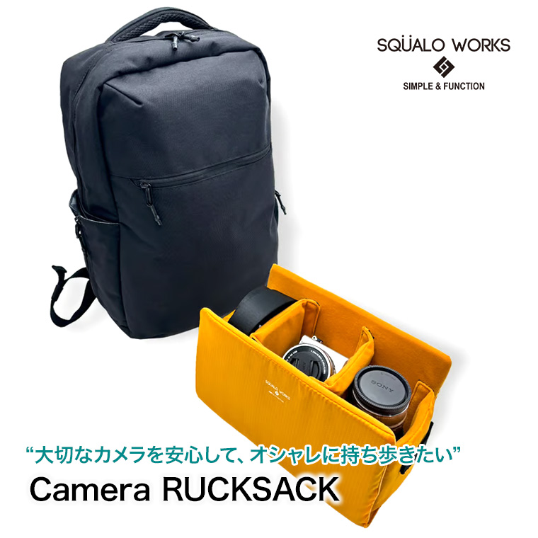 スクアーロワークス Camera リュックサッ...の詳細画像1