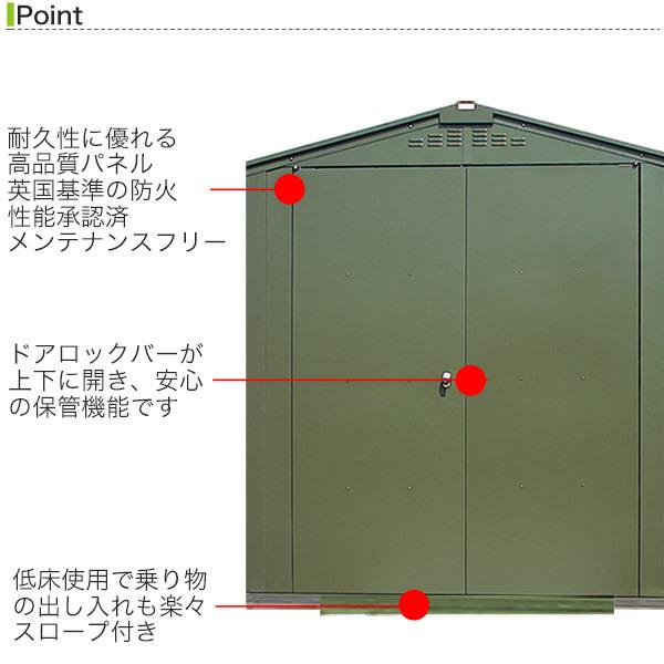 倉庫 物置 おしゃれ ガーデナップ メタル シ...の詳細画像2