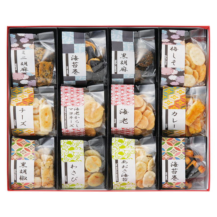 お煎餅12種詰合せ あられ煎 ギフト 贈り物 内祝い ギフト プレゼント お返し お歳暮 お中元 V30603