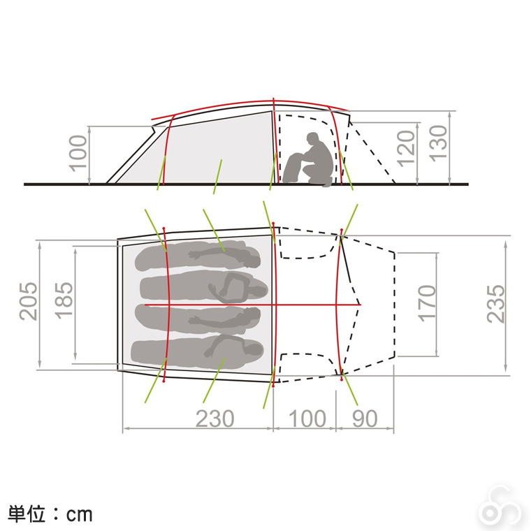 VAUDE 山岳テント Mark (マーク) XT 4P 4人用 4シーズン 軽量 キャンプ 登山 トレッキング アウトドア VD14214_3