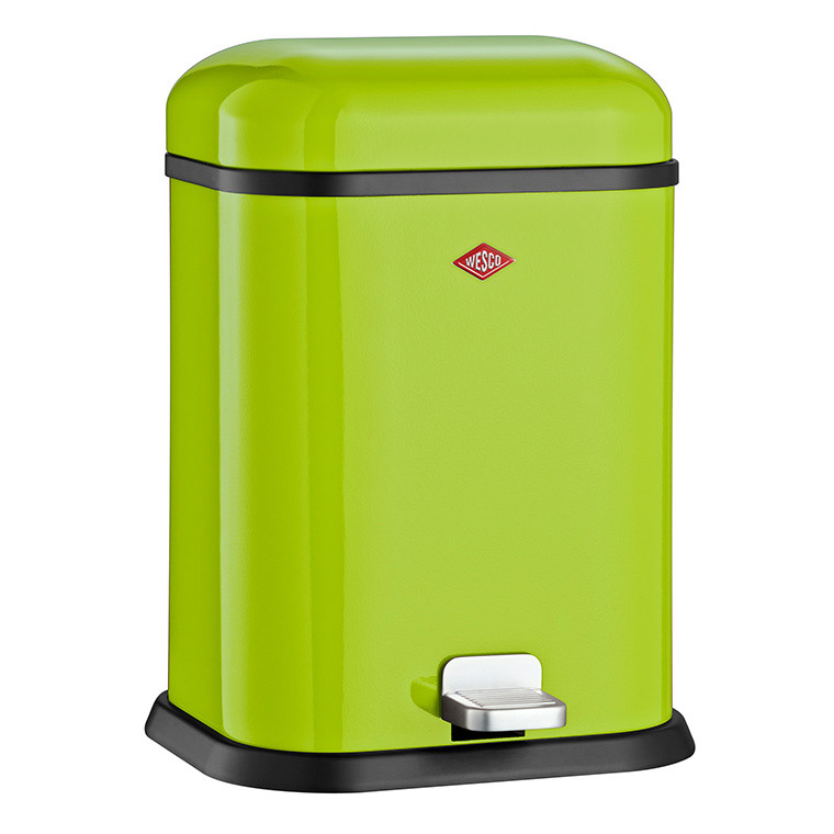 WESCO ペダルビン SINGLE BOY (シングルボーイ) 13L グリーン ペダル式 ゴミ箱 ダストボックス スリム おしゃれ リビング キッチン 浴室 寝室 WC-13221220の画像