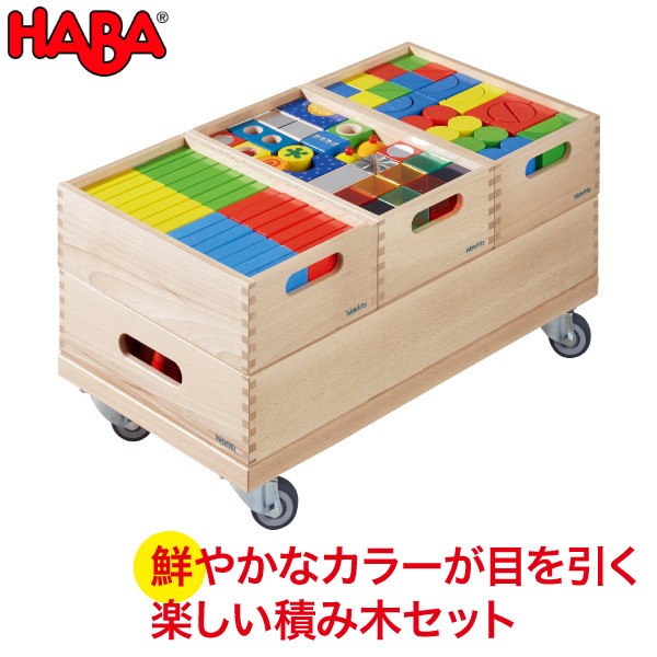 HABA education ハバ エデュケーション 保育積木・カラー・全セット WF025621 積み木 おもちゃ 知育玩具 誕生日プレゼント クリスマスプレゼント 男の子 女の子｜iberia