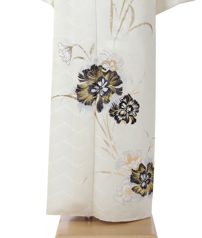 D271 夏着物 訪問着 紗 正絹 パールトーン 極美品 訪問着 紗袷 -