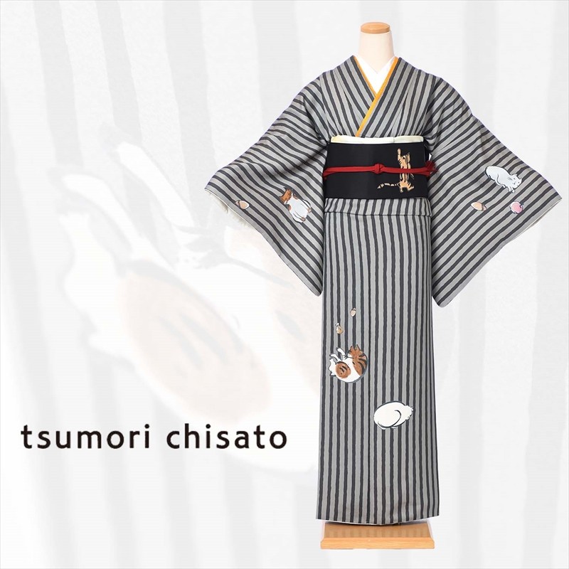 【美品】 tsumori chisato ツモリチサト 小紋 単衣 着物 ドット TSUMORI CHISATO（ツモリチサト） 小紋レンタルフルセット8CT306