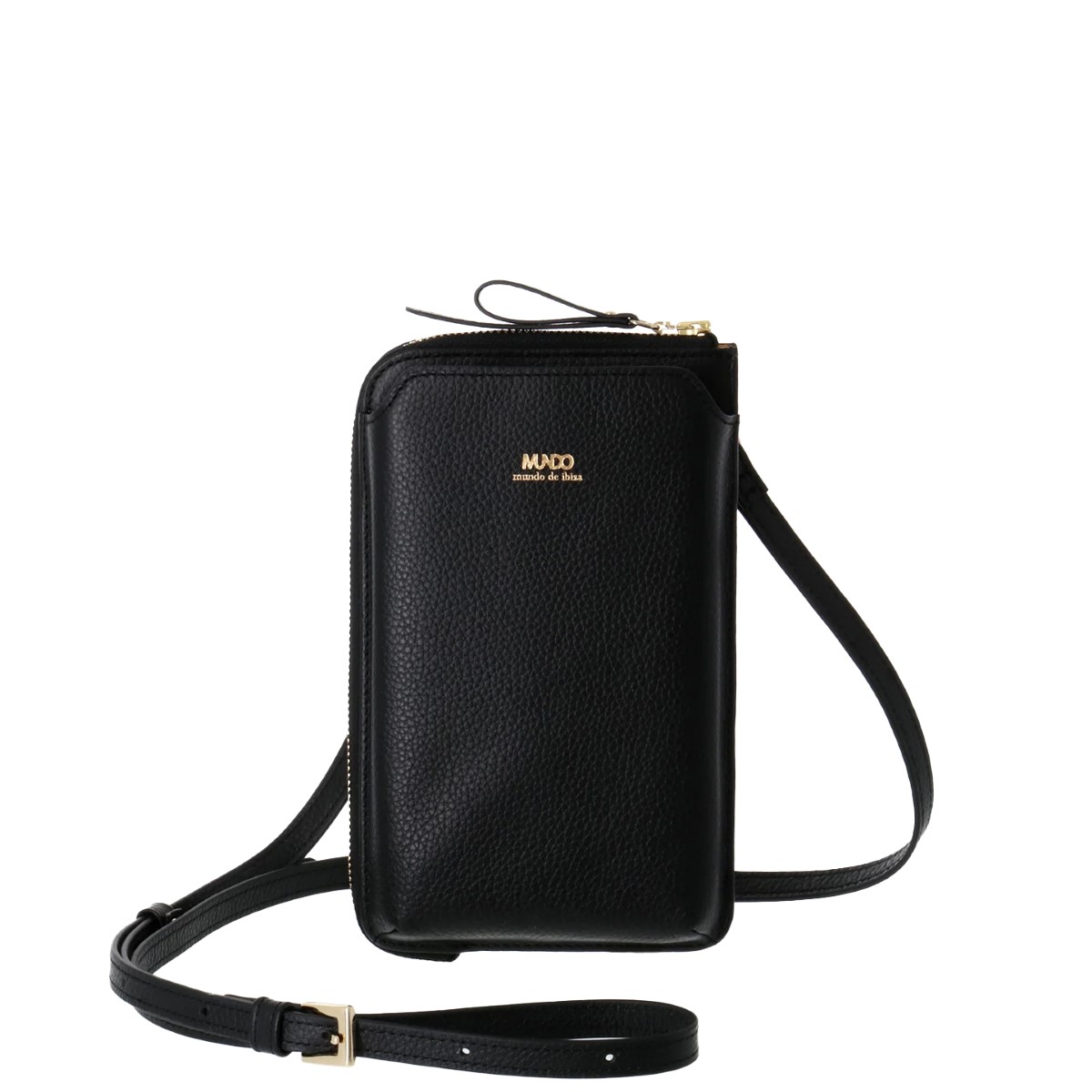 イビサ公式 多機能 スマホショルダー 斜めがけ 本革 レザー シボ 型押