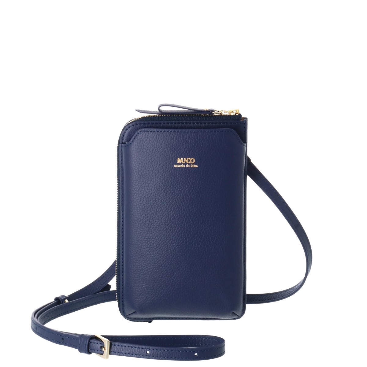 イビサ公式 多機能 スマホショルダー 斜めがけ 本革 レザー シボ 型押