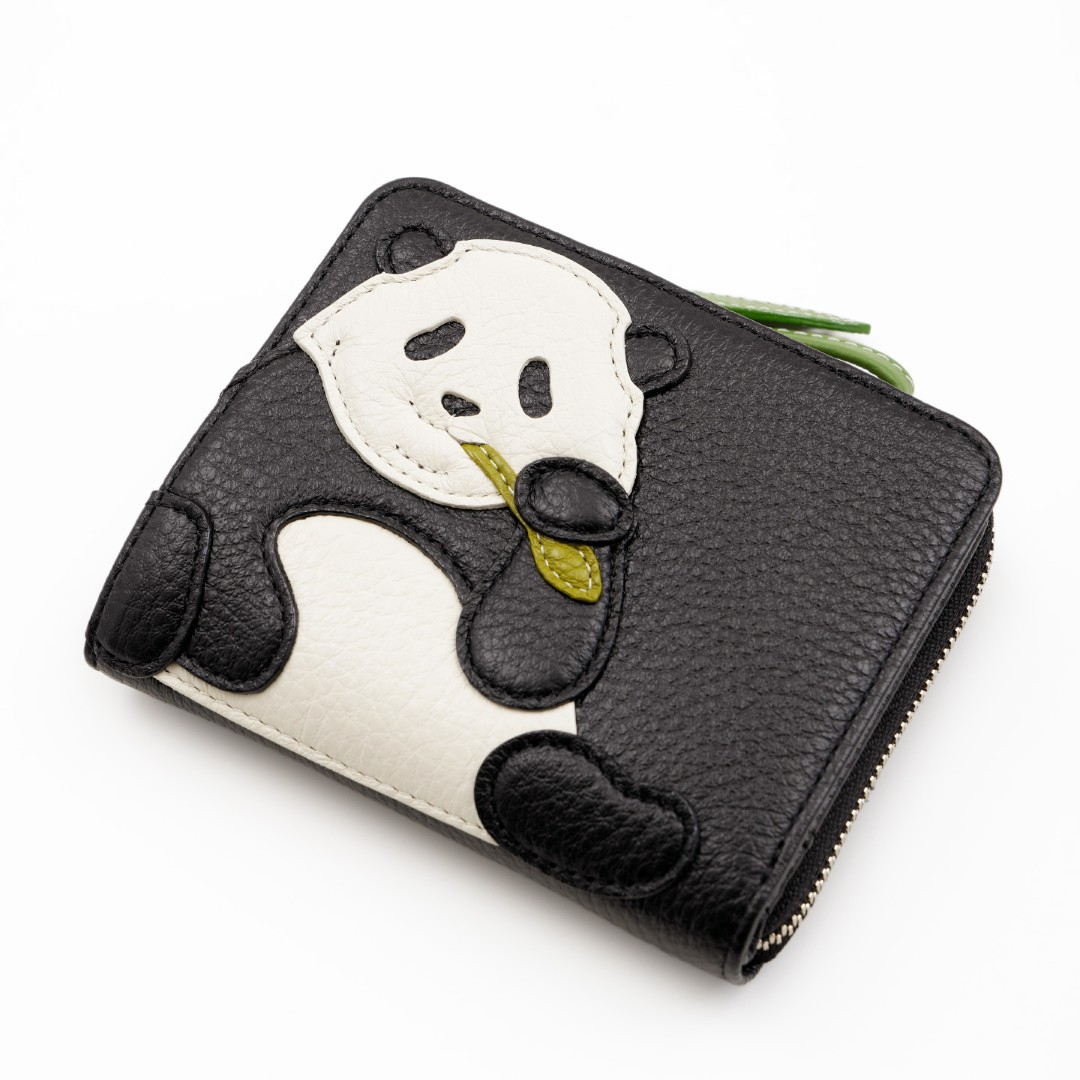 イビサ公式 人気 パンダ コンパクト 二つ折り 財布 大人 かわいい