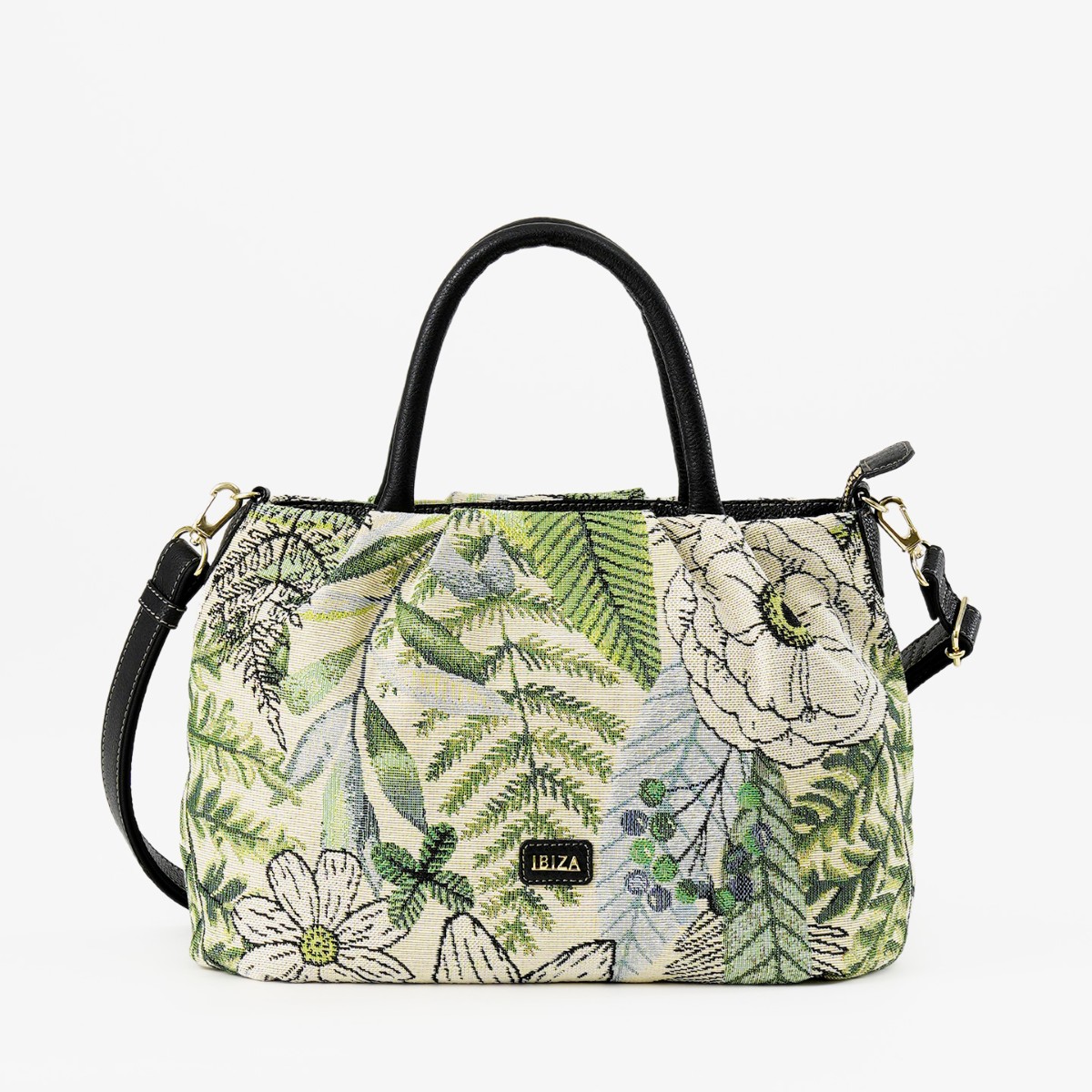 イビサ公式 ハンド バッグ ゴブラン 斜めがけ 使いやすい 軽量 本革