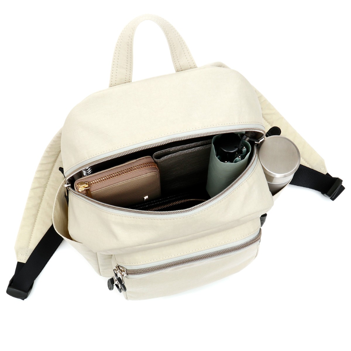 イビサ公式 多機能 リュック ナイロン 軽量 M サイズ 機能的 シンプル