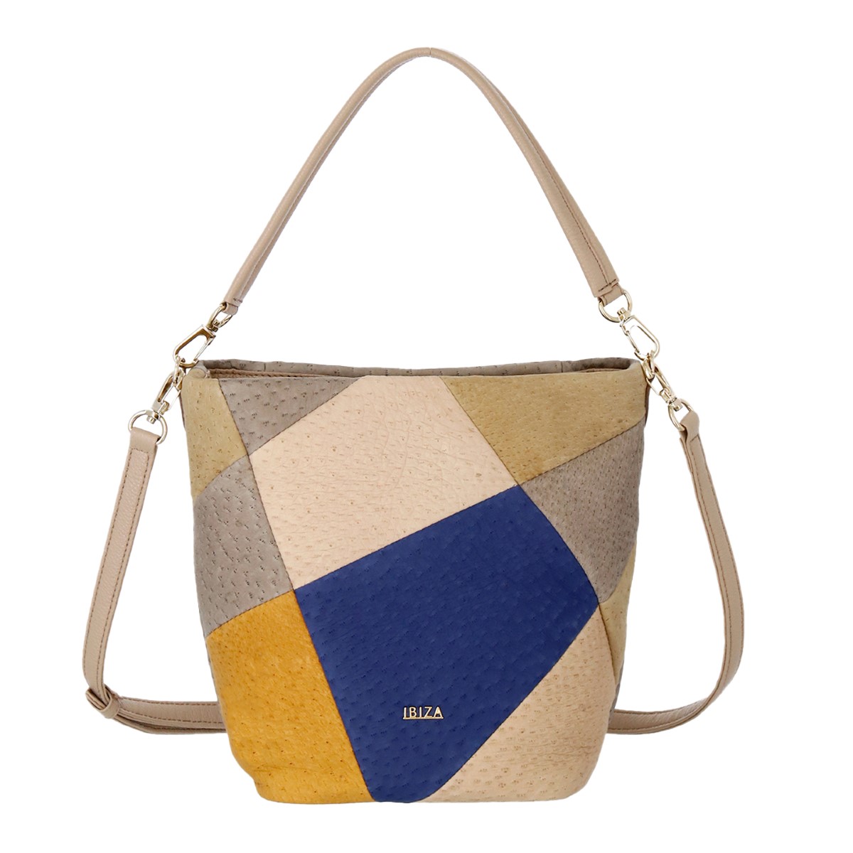 IBIZA ペッカリー パッチワークショルダーバッグ