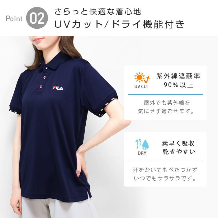 FILA ポロシャツ 半袖 スポーツウェア レディース トップス