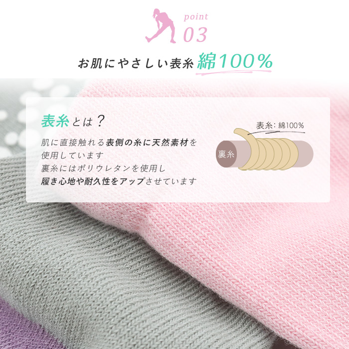 ツボ押し ソックス 5本指 ソックス カラフル 表糸綿100％ 滑り止め 足ツボ ゆったり 足首丈 ウォーキング 綿 レディース 婦人 *2-4t  *y3-6t : sox7268 : イビザストア - 通販 - Yahoo!ショッピング